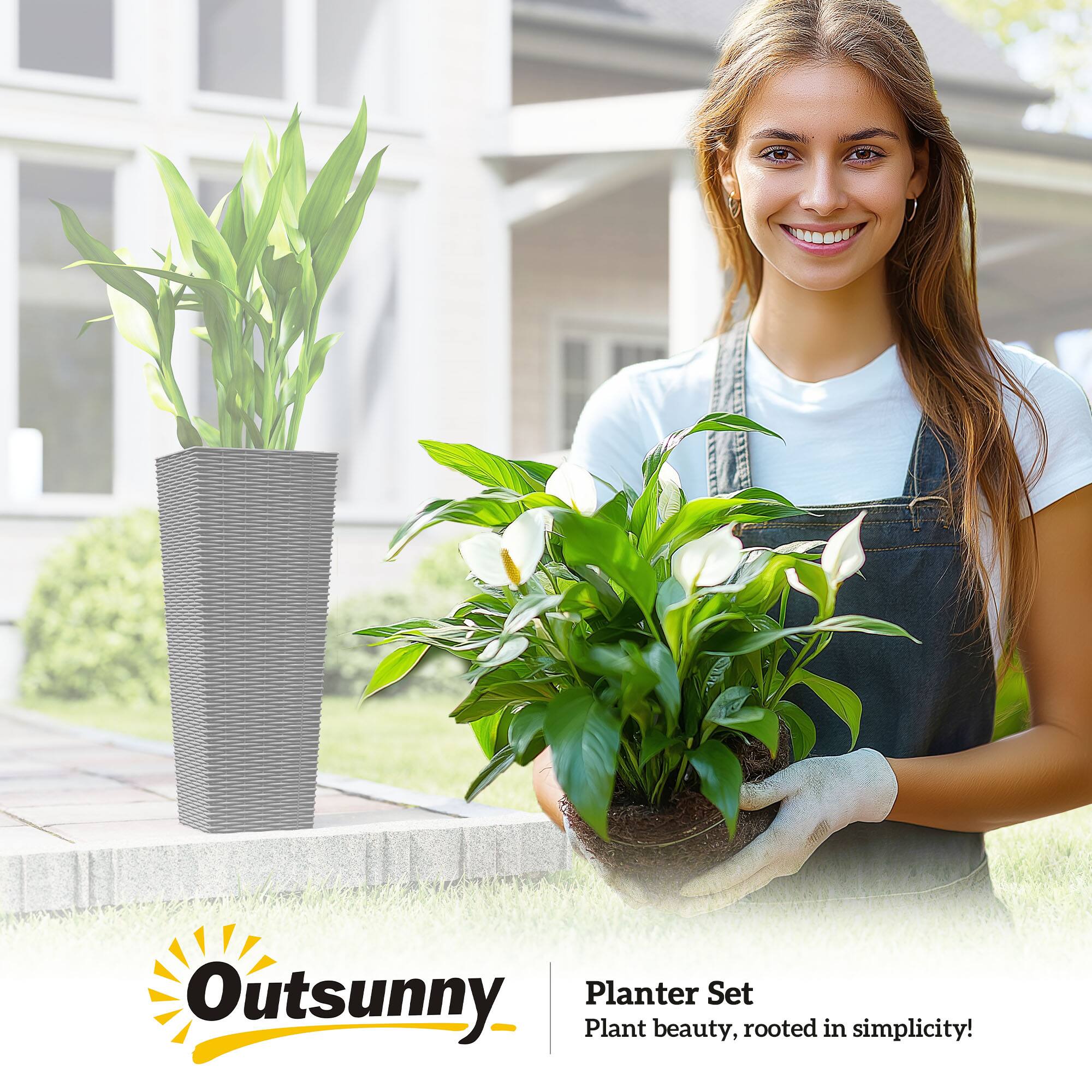 Outsunny Planter Set  
Plant beauty, rooted in simplicity!