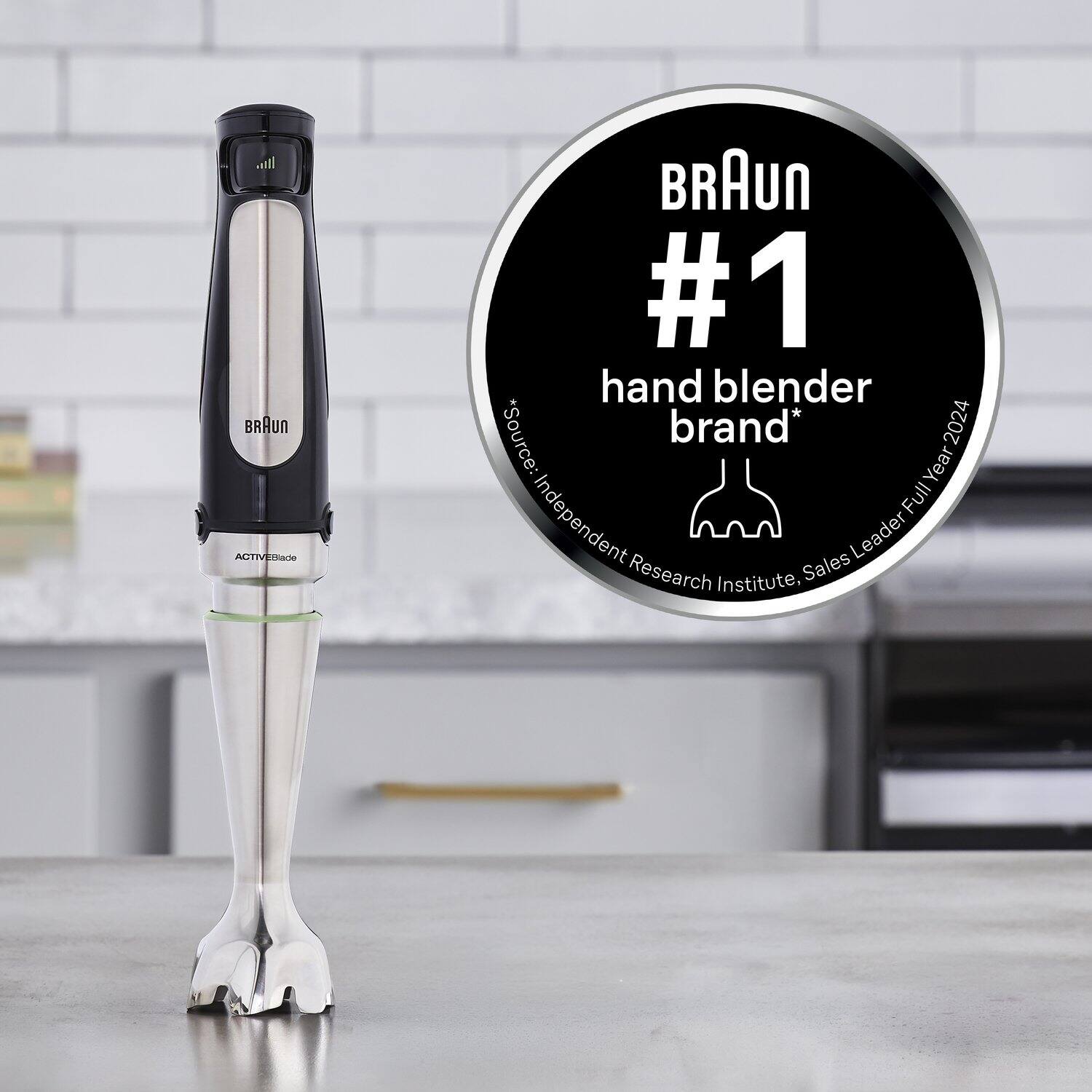 BRAUN ACTIVERADE BRAUN #1 hand blender *Source: brand* 2024 Year Full Independent Sales Leader Research Institute