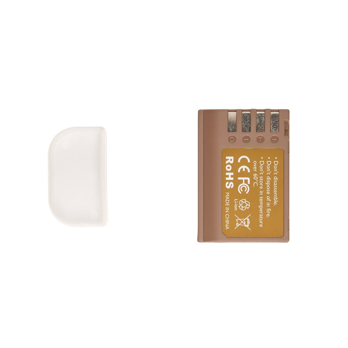 MADE IN CHINA  
RoHS  
CE FC  
Li-ion  
Don't overcharge.  
Don't store in temperature over 60°C.  
Don't dispose in fire.  
Don't disassemble.