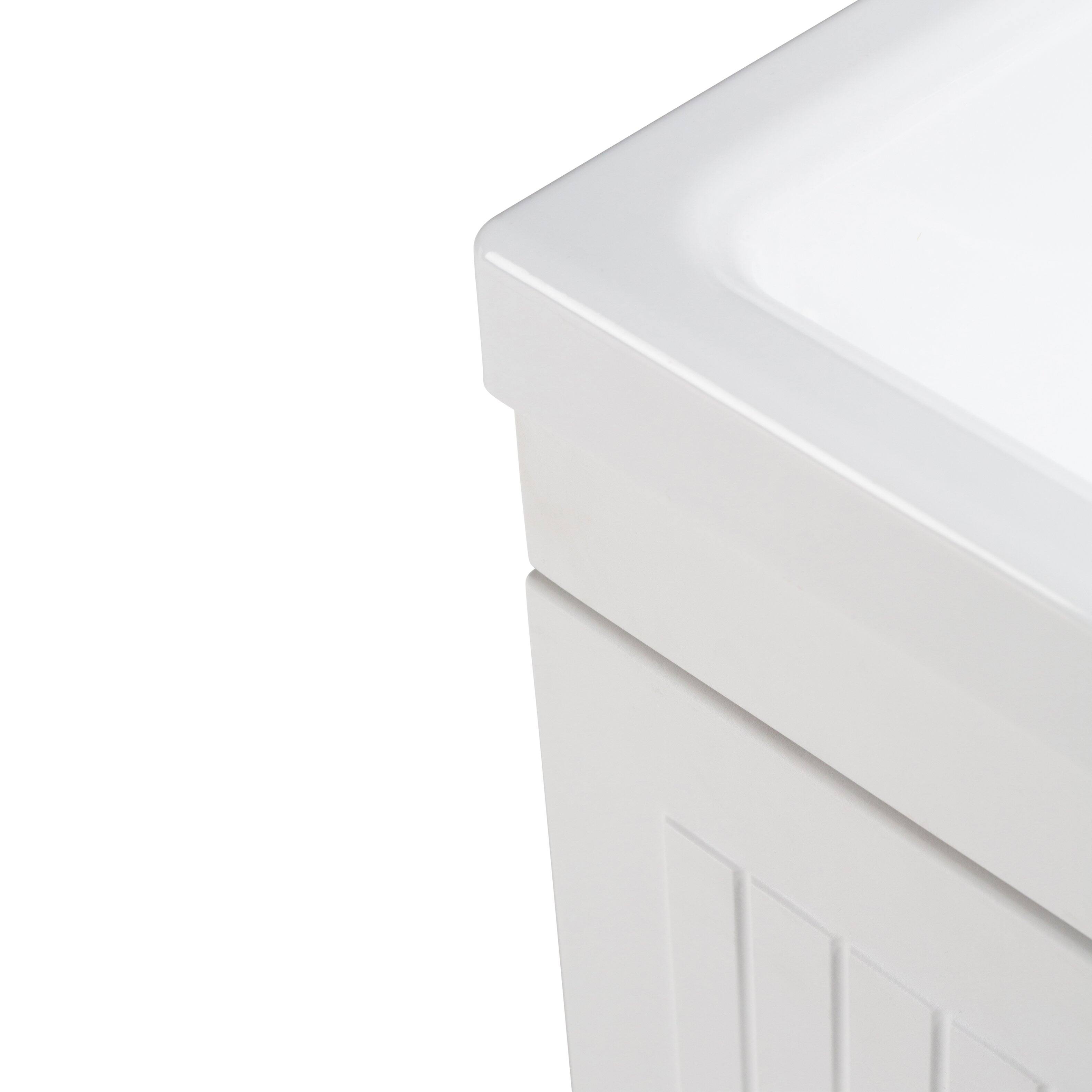 Alt View 2. Simpli Home - Murphy  All-in-One 24-inch ABS Utility Sink & Cabinet - Pure White.