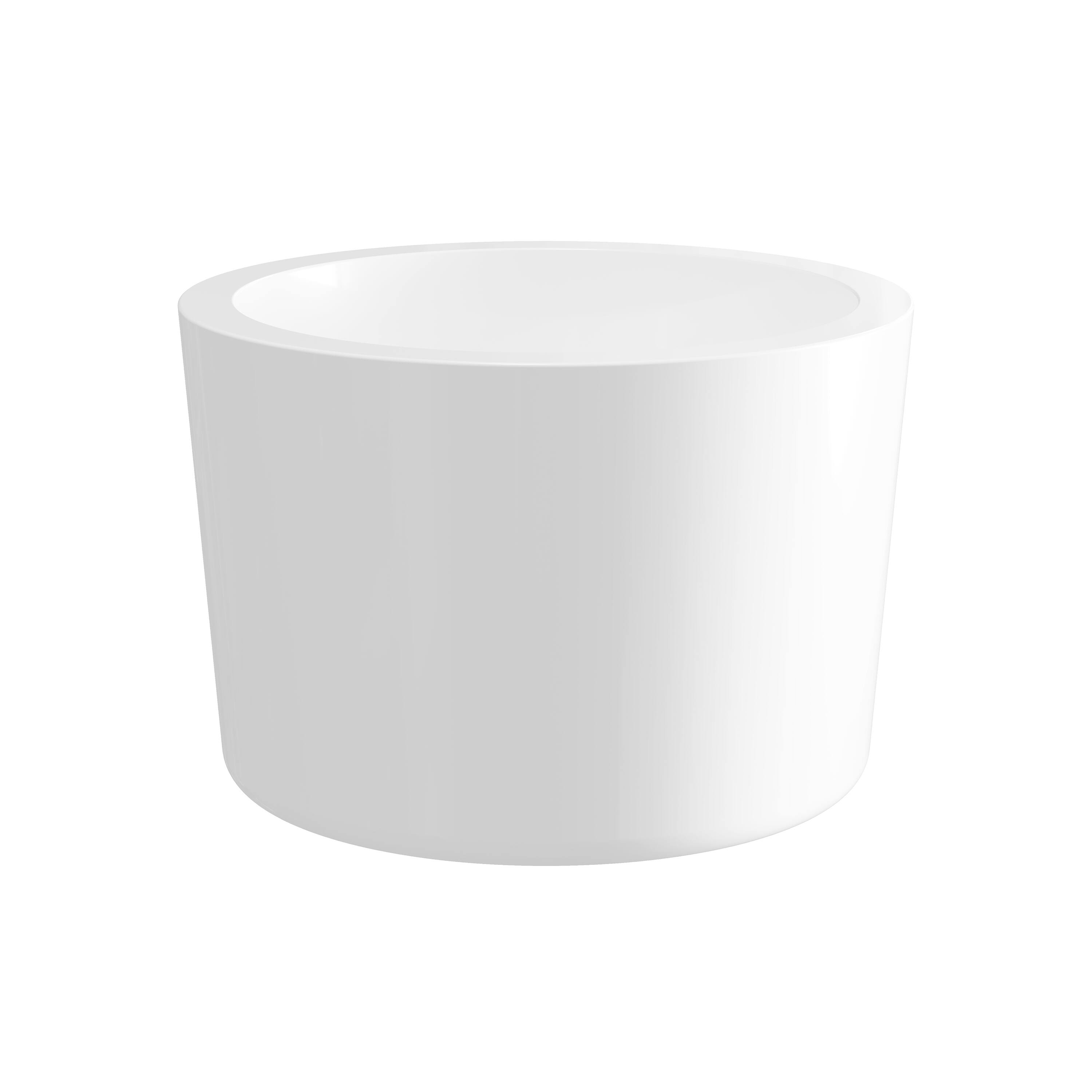 Alt View 8. WELLFOR - HINOKI 41 in. x 41 in. Pure Acrylic Round Soaking Bathtub with Center Drain and Overflow - White.