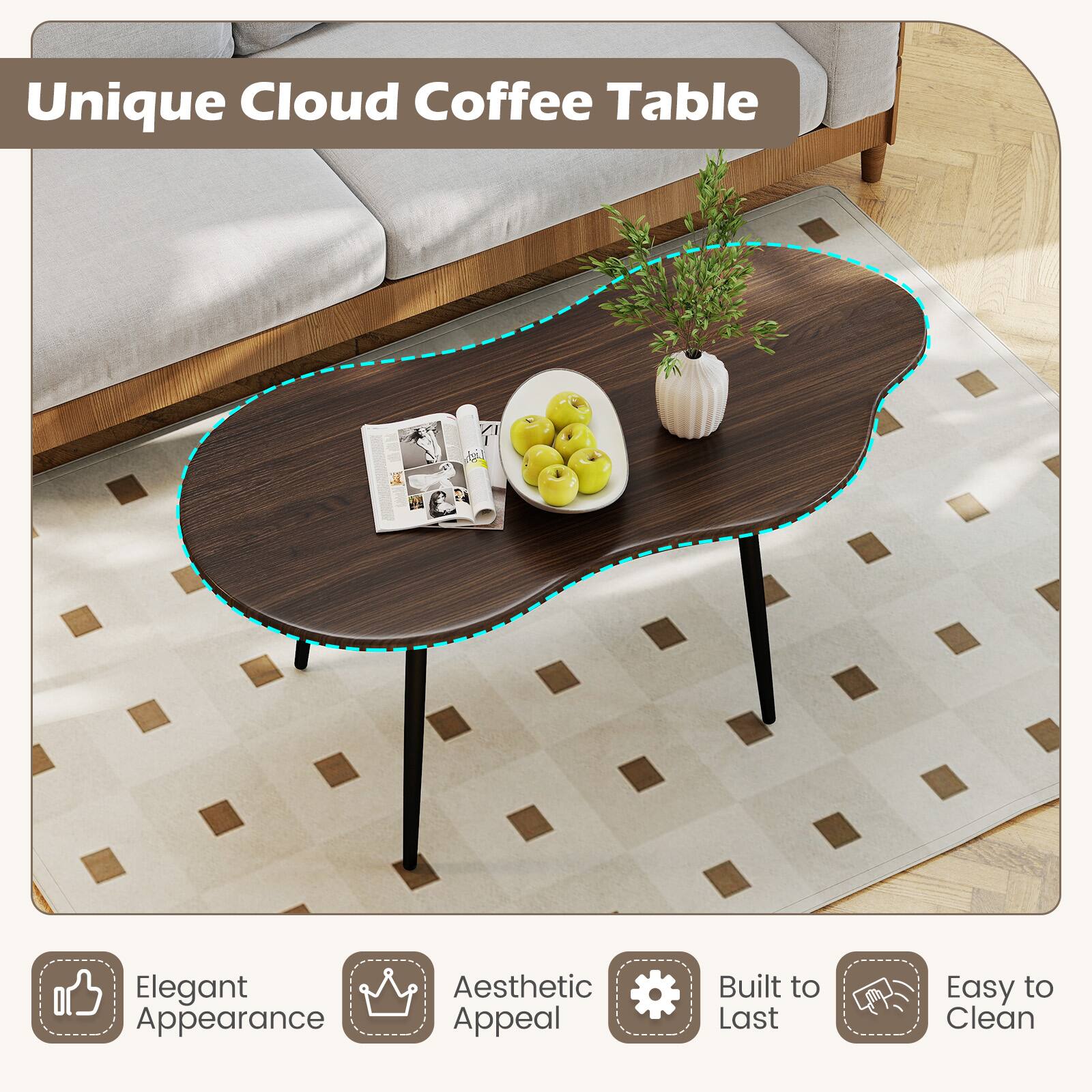 Unique Cloud Coffee Table

- Elegant Appearance
- Aesthetic Appeal
- Built to Last
- Easy to Clean