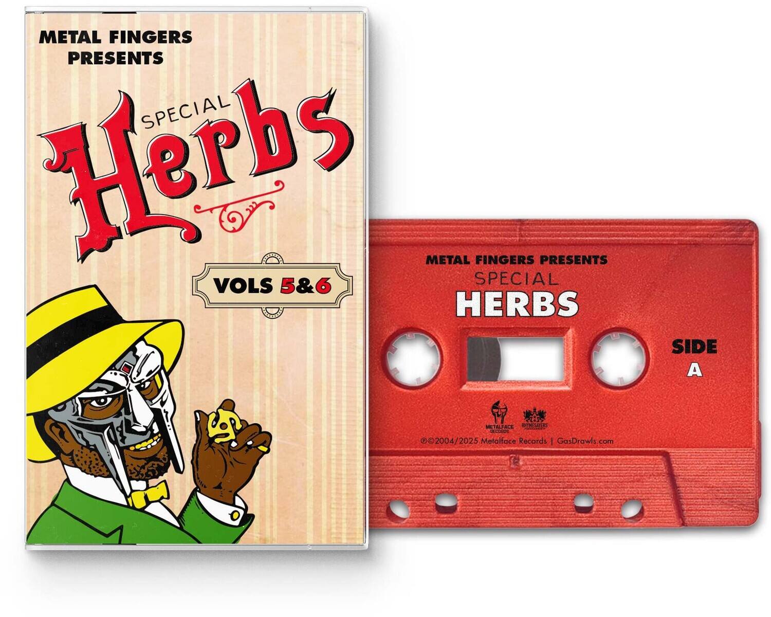 Front. MF Doom - Metal Fingers Presents: Special Herbs Vol. 5 & 6   - CASSETTES.