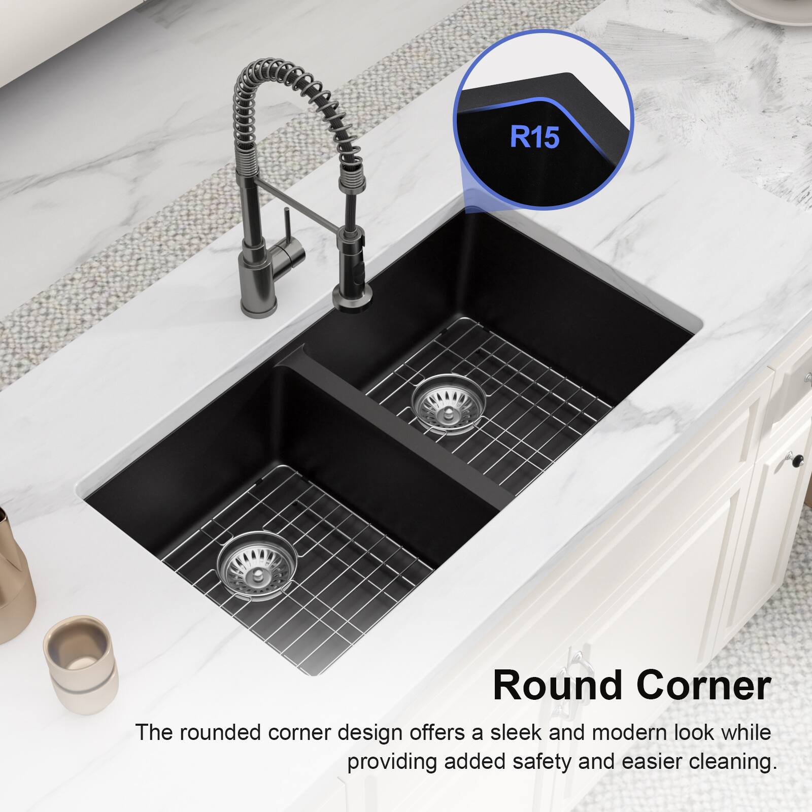R15 Round Corner

The rounded corner design offers a sleek and modern look while providing added safety and easier cleaning.