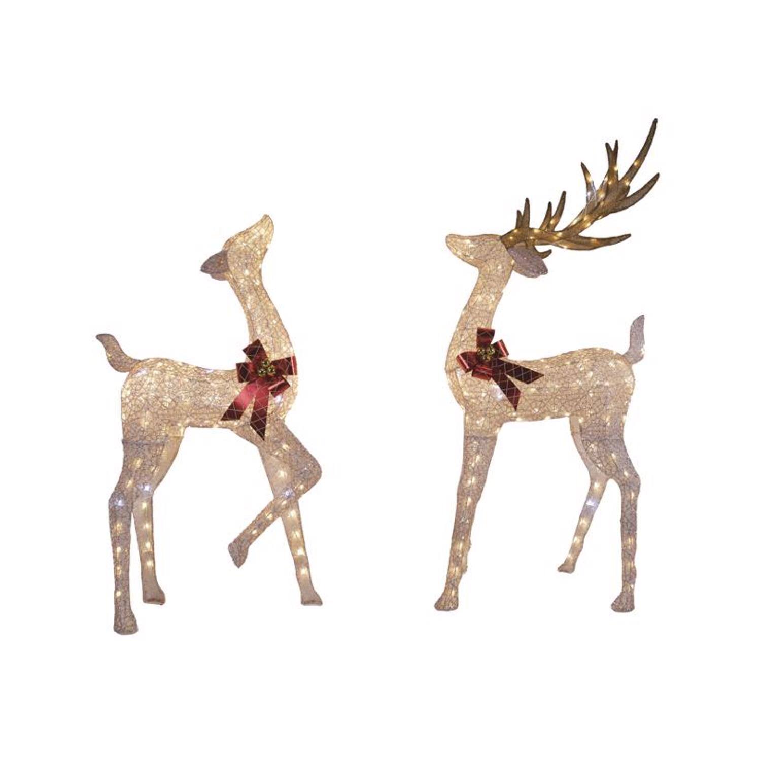 Front. Celebrations - Celebrations LED Warm White Reindeer 6 ft. Yard Decor - Warm White.