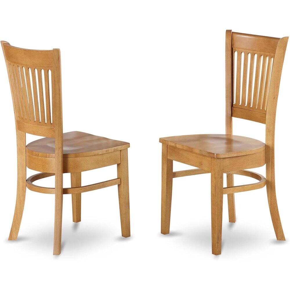 Alt View 2. FurniFact - Solid Wood Small Dining Table for 2 with Chairs - Brown.