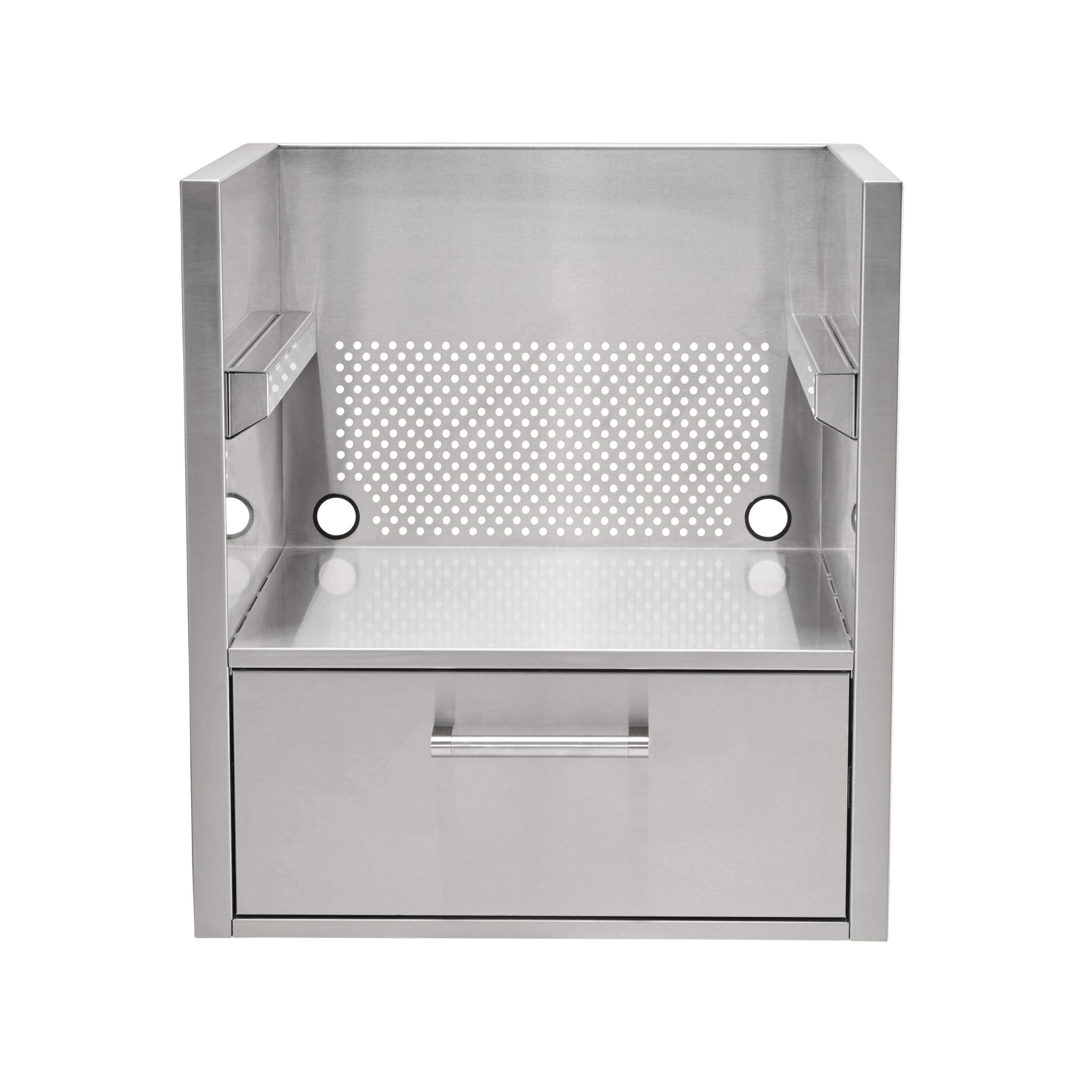 Front. Coyote Outdoor Living - Coyote Asado Kamado Grill Insert Sleeve - stainless steel.