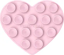 VELVET CAVIAR - Magnetic Heart Suction Mount - Strawberry Milk