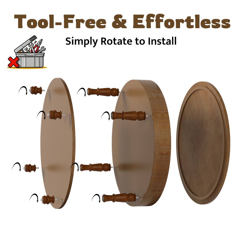 Tool-Free & Effortless  
Simply Rotate to Install