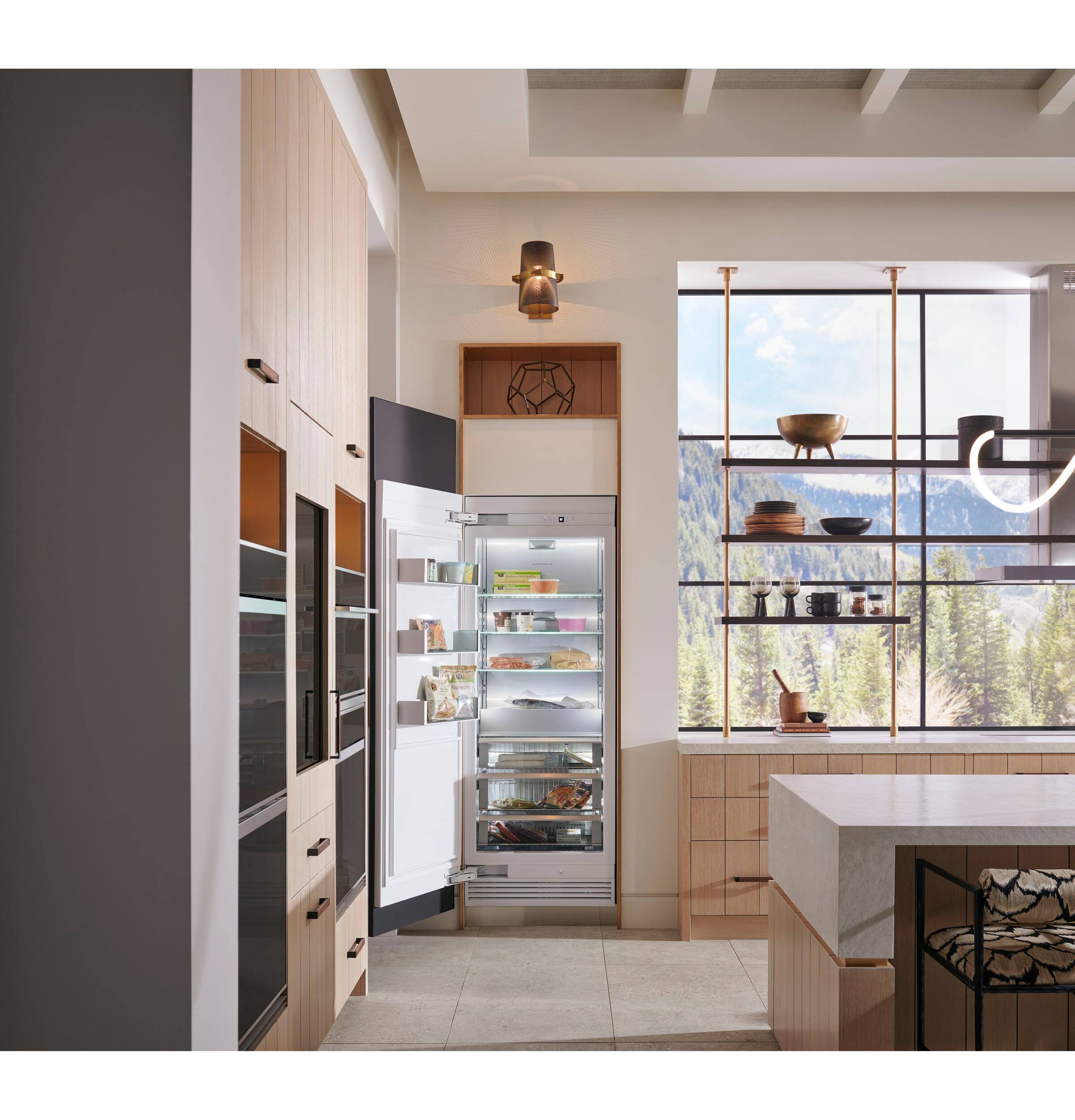 Alt View 17. Monogram - 16.7 Cu. Ft. Smart Upright Freezer - Custom Panel Ready.