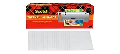 Scotch Thermal Laminator with 20 Letter Size Pouches Value Pack, 9