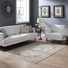 Modway - Meryam Distressed Vintage Medallion Area Rug - Multicolored