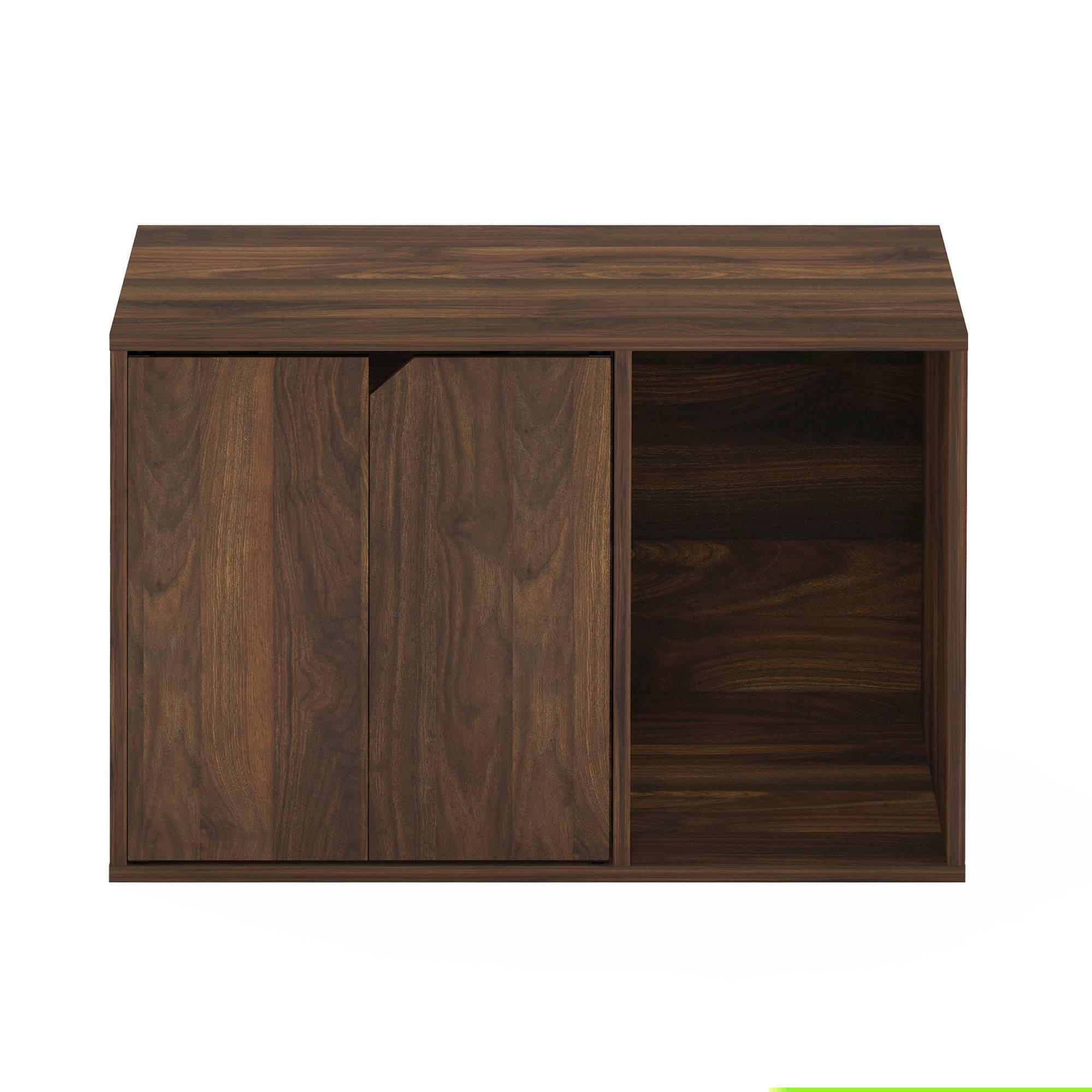 Alt View 2. Furinno - Peli Small Litter Box Enclosure - Columbia Walnut.