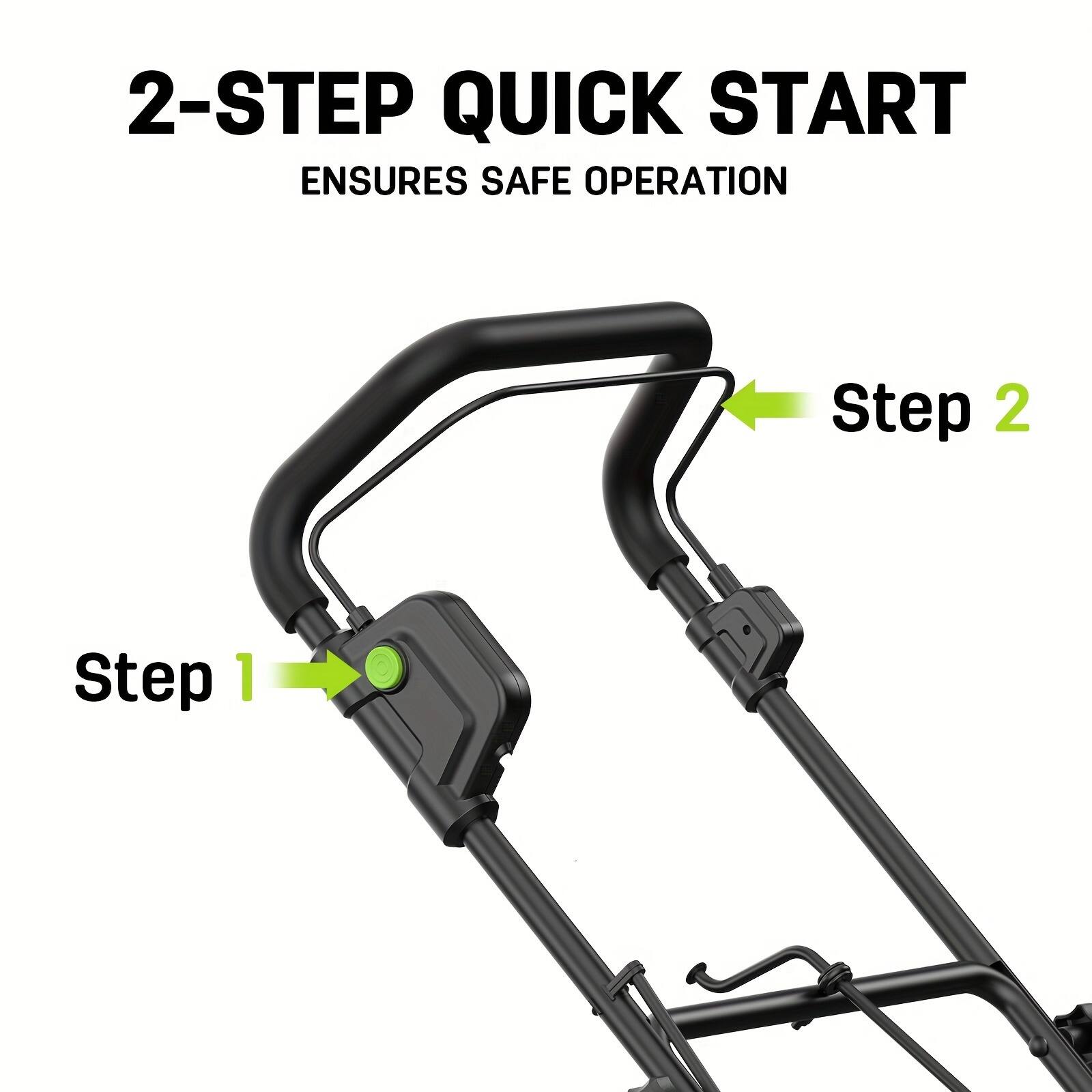 2-STEP QUICK START  
ENSURES SAFE OPERATION  
Step 1  
Step 2