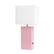 Front. Lalia Home - Lexington Leather Base Modern Table Lamp with USB - Pink.