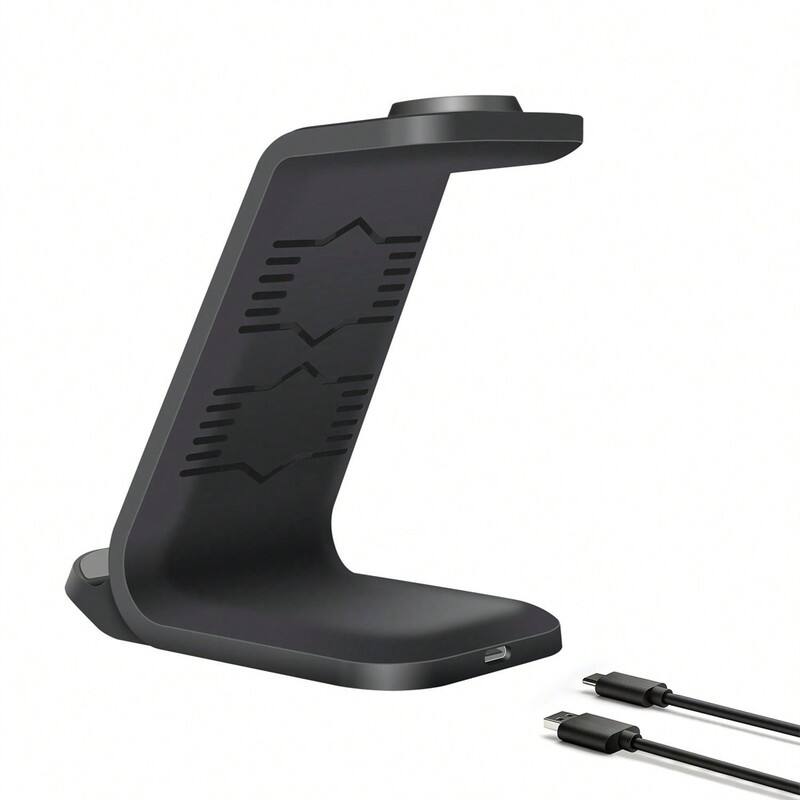 Front. SKRAN - 3 In 1 Fast Wireless Charging Stand-Wireless Charger Compatible With Samsung Galaxy, Galaxy Watch Ultra 8, Galaxy Buds - White.