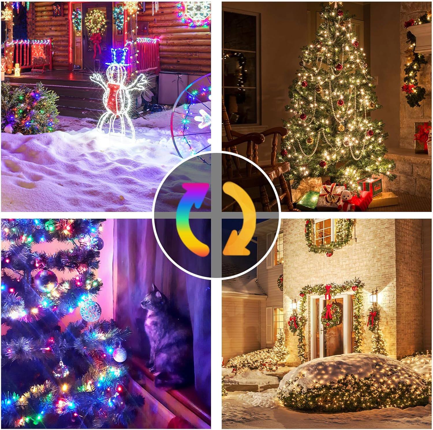 Alt View 1. Wikistore - WIKISTORE Christmas Color Changing String Lights 100ft 300 LED 11 Modes Waterproof Remote Control.