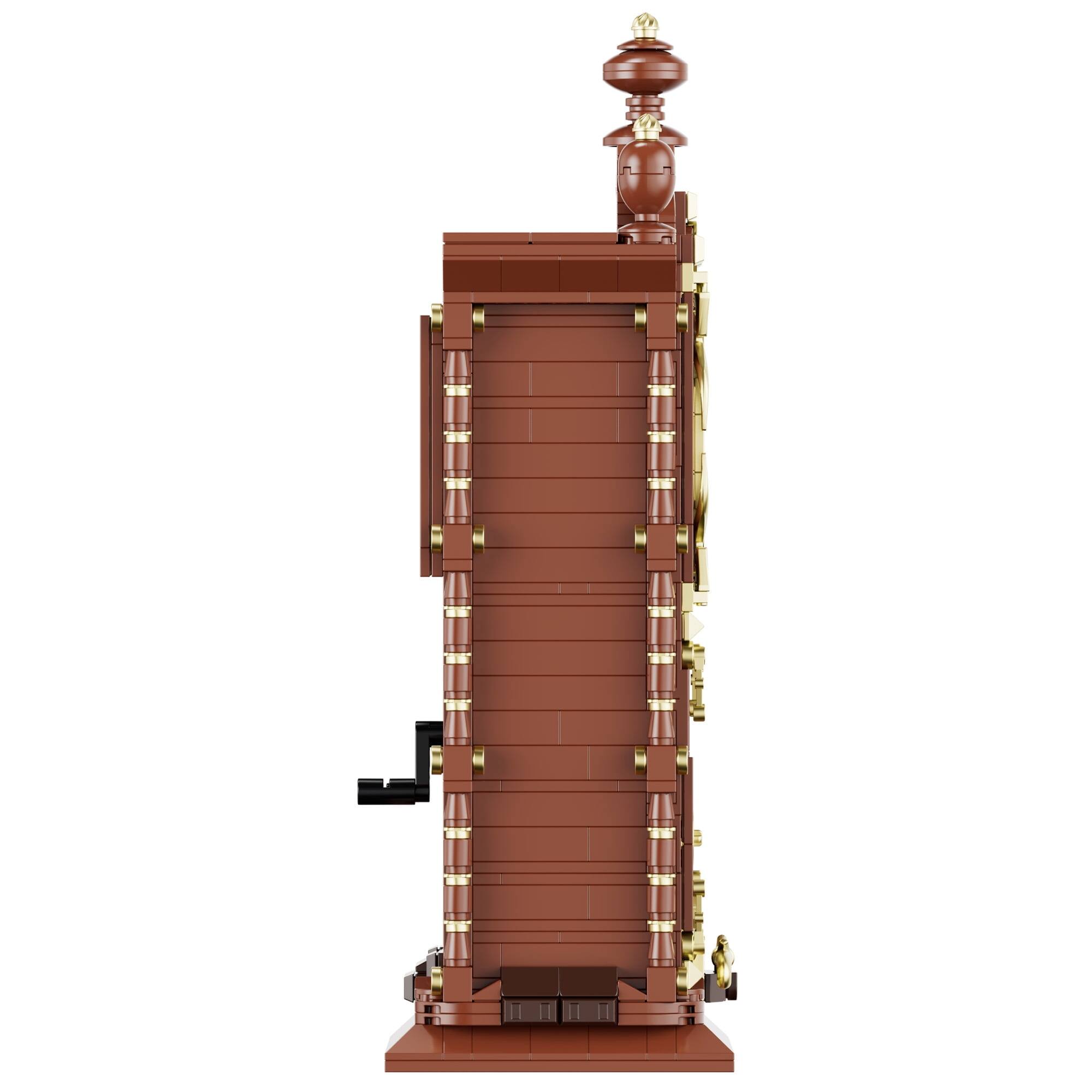 Alt View 3. Contixo - BK12 Retro Pendulum Clock 751-Piece Building Set with Quartz Clock Component, Ages 8+ - Brown.