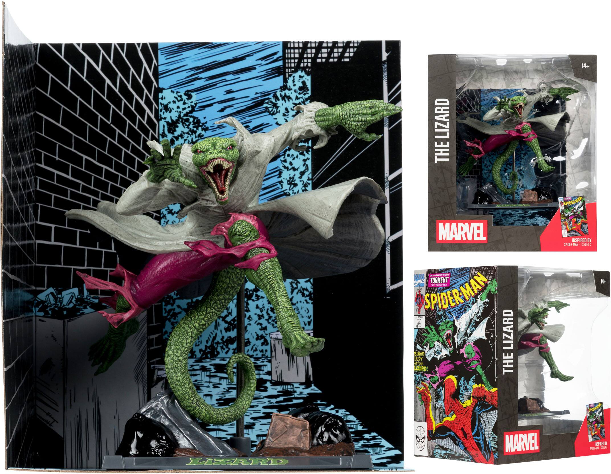 McFarlane Toys - Marvel 6" The Lizard 1:10th Scale Collectible with Scene (Spider-Man #2)