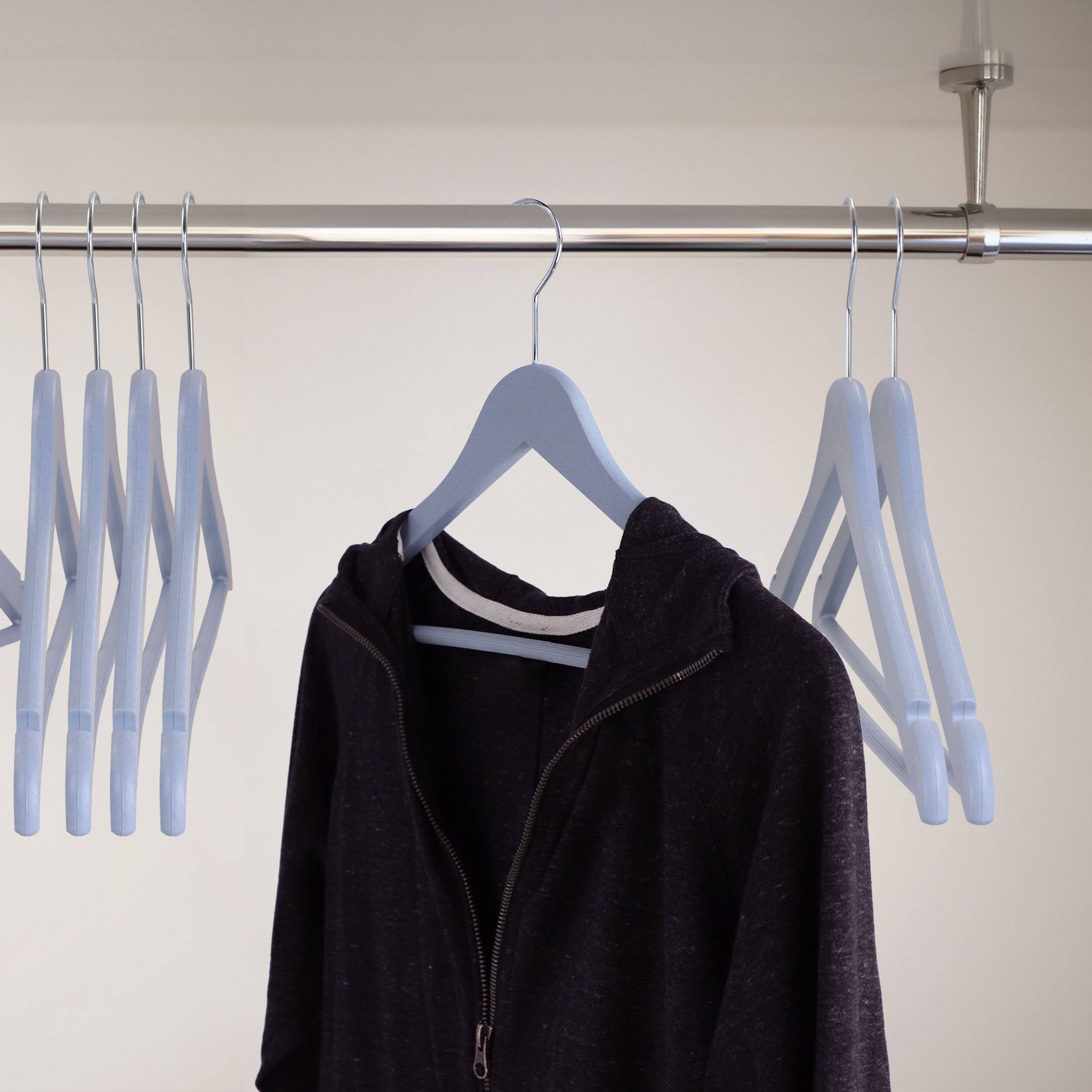 Alt View 8. Elama - Elama Home 20 Piece Eco Friendly Coat Hangers in Blue - Blue.