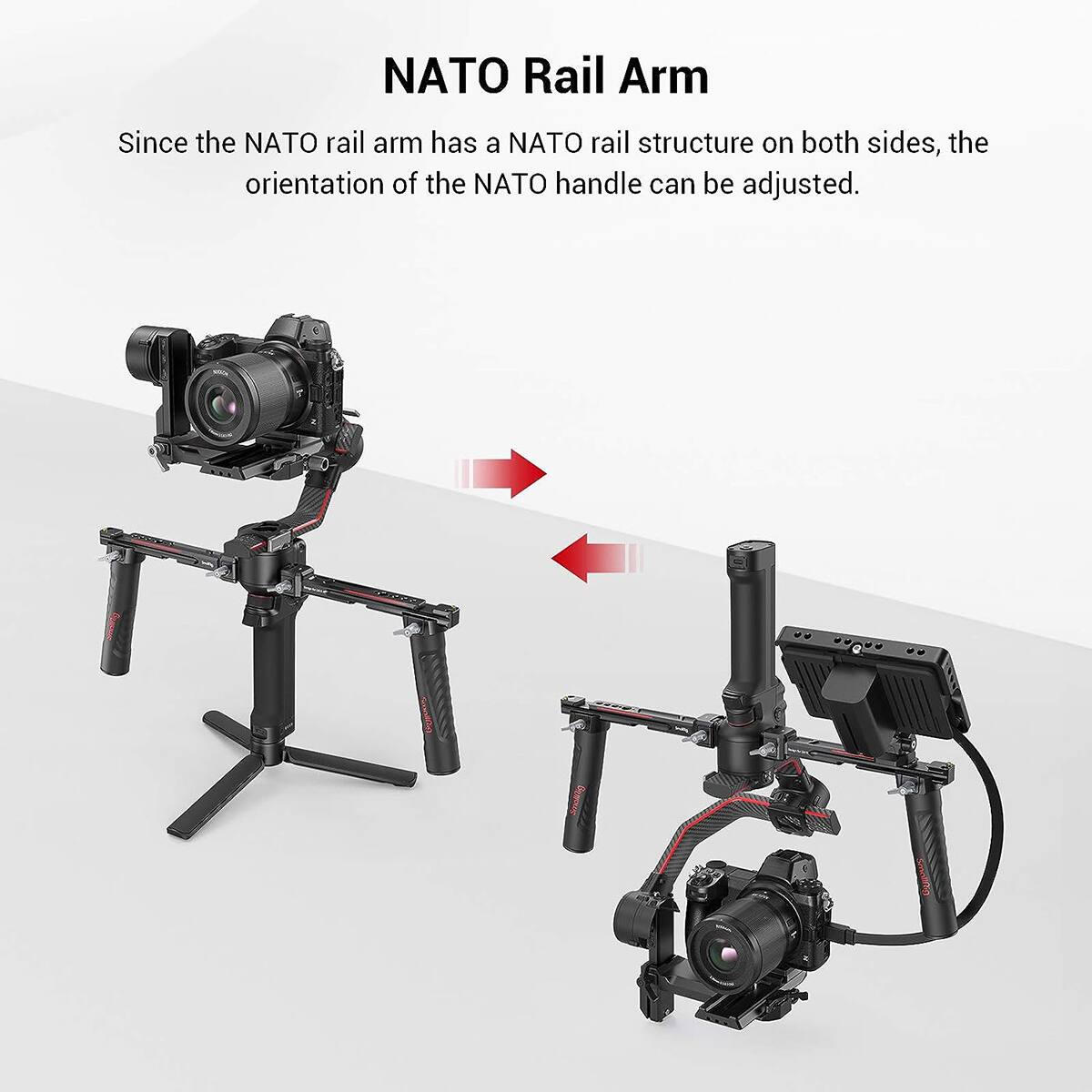 NATO Rail Arm

Since the NATO rail arm has a NATO rail structure on both sides, the orientation of the NATO handle can be adjusted.