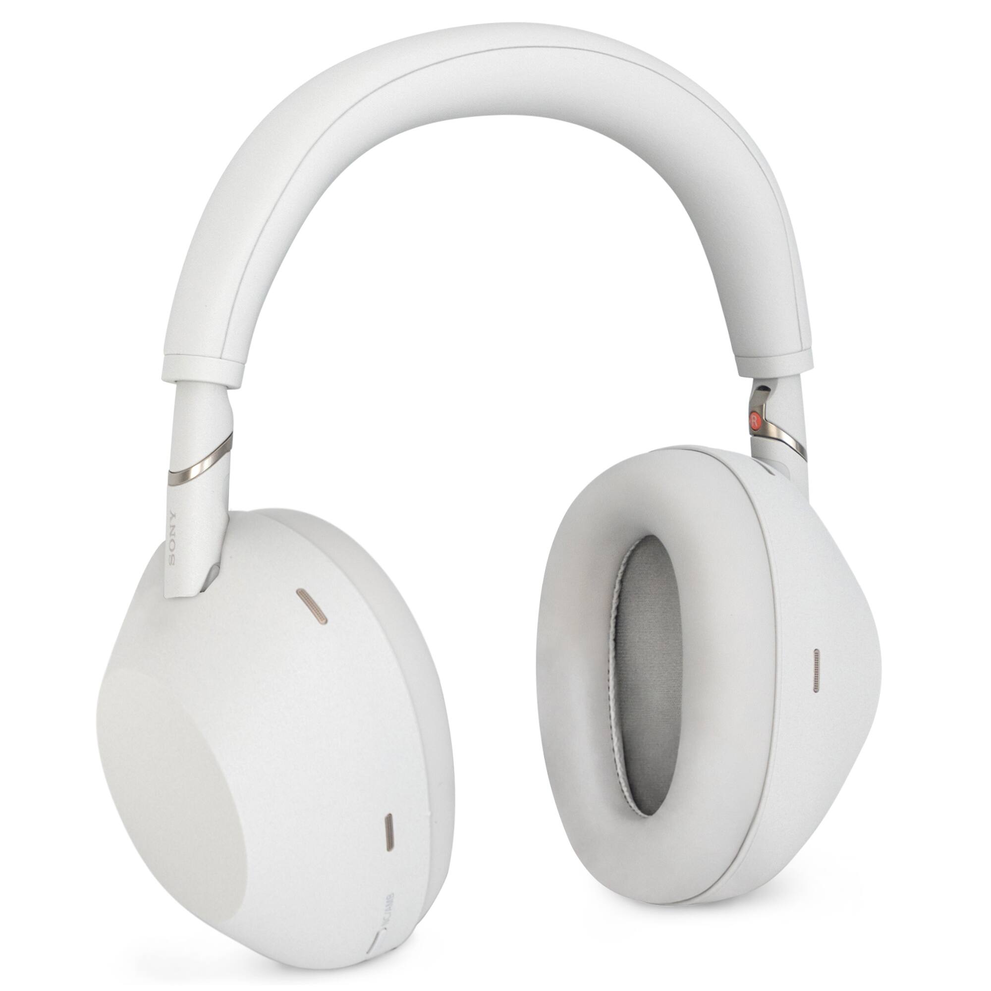 Angle. Sony - WH-1000XM6 Wireless Noise Canceling Headphones ,MDR-ZX110 On-Ear Wired Headphones (White) - Silver.