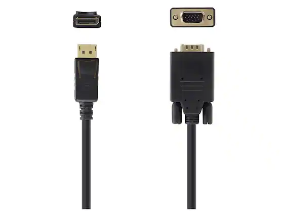 Front. Belkin - Belkin 6ft Displayport to VGA Cable F2CD033B06.