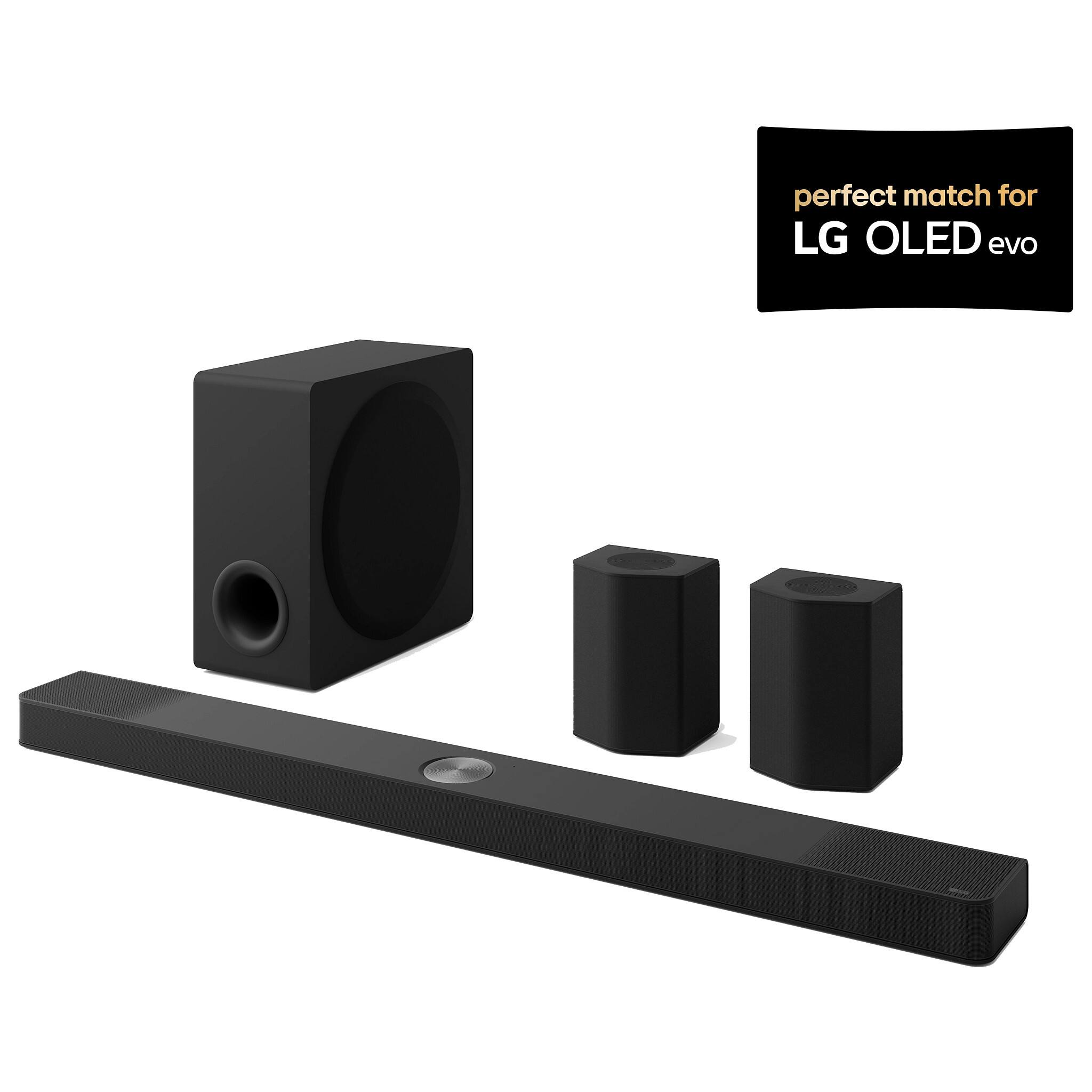 The text on the image reads "perfect match for LG OLED evo."