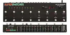 **Super Switcher Programmable Effects Hub**
- **Electro-Harmonix**
- **New York City, USA**
**Controls:**
- L1, L2, L3, L4, L5, L6, L7, L8
- Boost Level
- Value 088
- Up, Down, Bank
- Preset, Tuner, Tap
- Boost, Ctrl 1, Ctrl 2
**MIDI:**
- MIDI In, MIDI Out
**Power:**
- 12V DC
**CE Marking**
**Note:**
- Nothing included in the box, including CE
