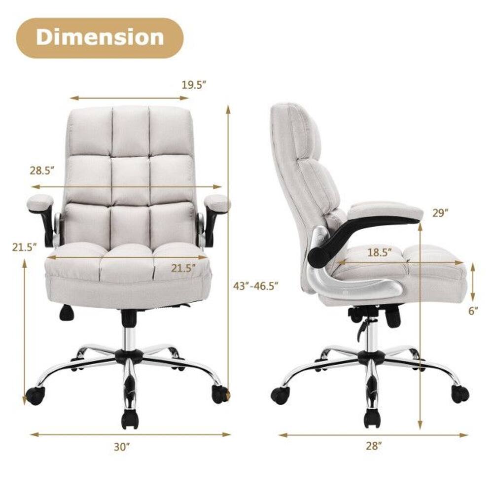 Dimension: 19.5" x 28.5" x 29" x 21.5" x 21.5" x 43"-46.5" x 43" x 18.5" x 6" x 30" x 28"