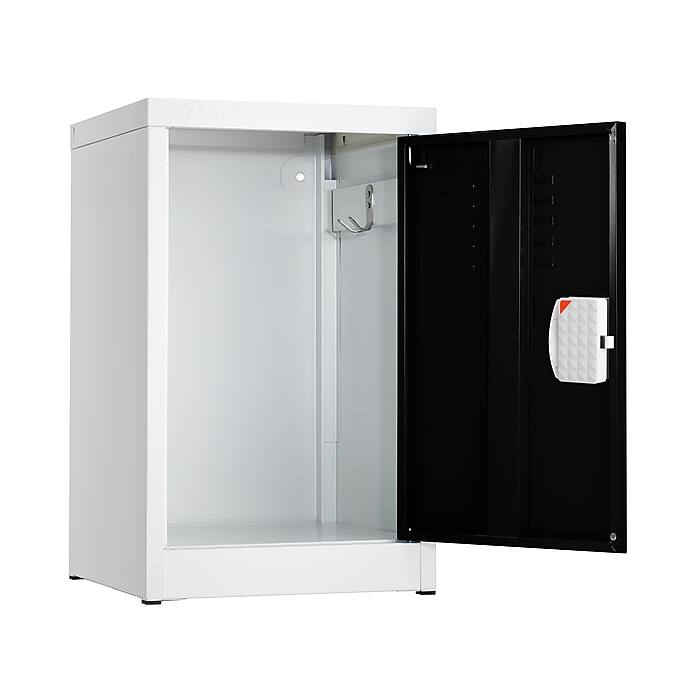 Left. AdirOffice - Storage Locker 629-Series 24" H 1-Tier Steel Locker with Digital Lock - Black.