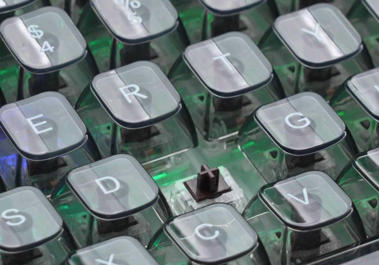 Alt View 2. Womier - Womier Crystal Jelly keycaps ,Transparent  Style Cute keycap for All US Layout Cherry Mx Mechanical Keyboard - Grey.