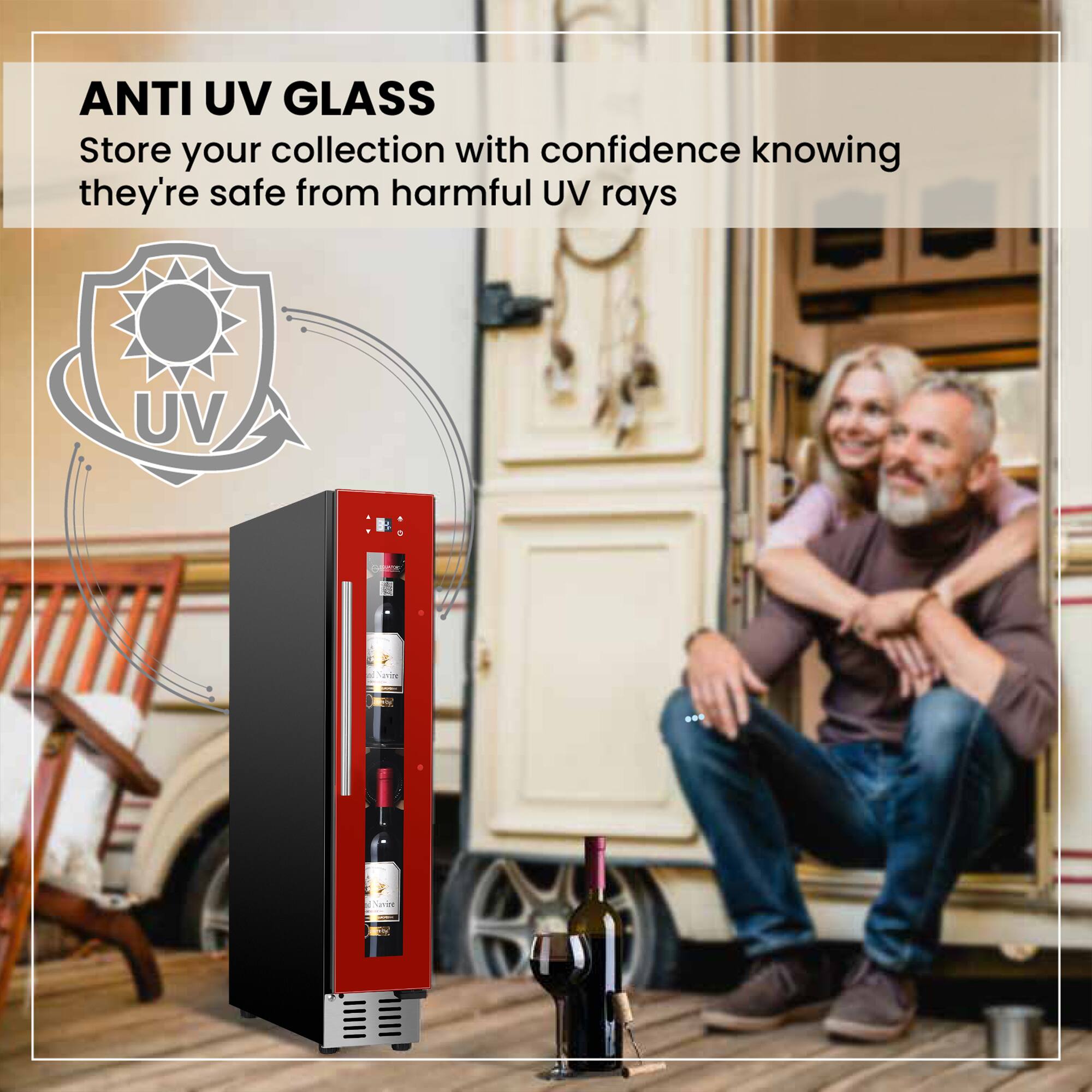 ANTI UV GLASS  
Store your collection with confidence knowing they're safe from harmful UV rays