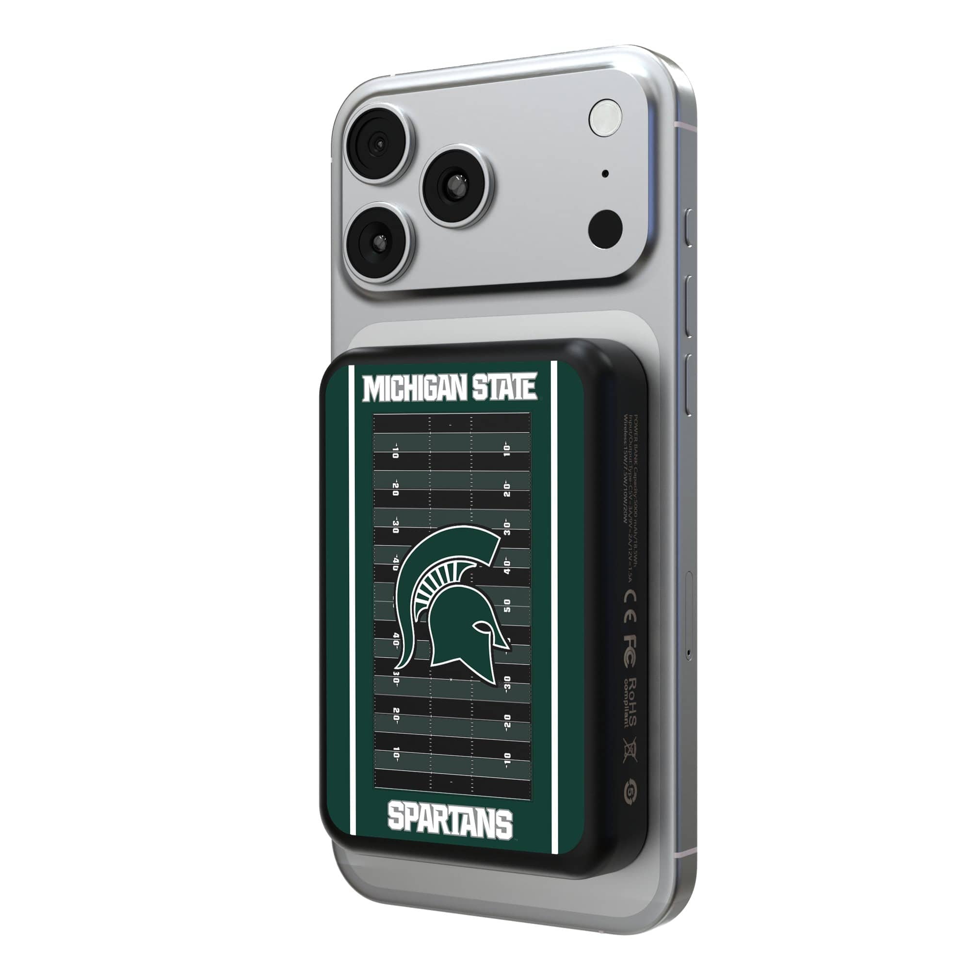 Keyscaper - Michigan State Spartans Field Wireless Power Bank - Multicolor