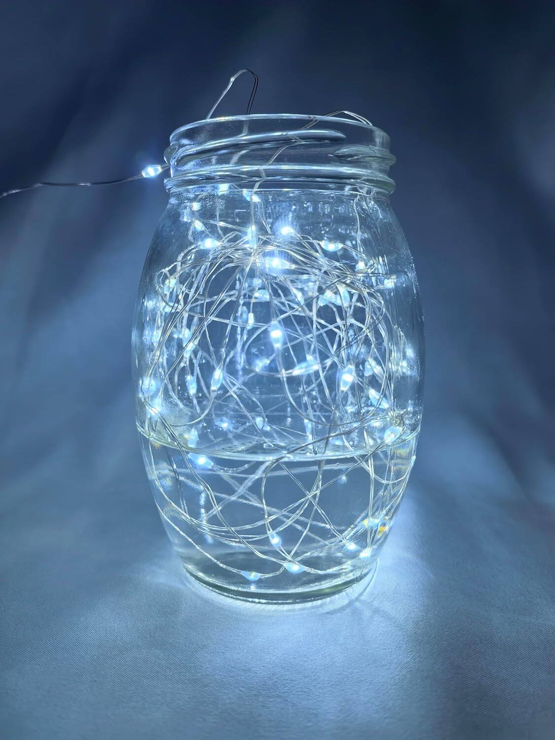 Back. THIRSTY TURTLE - 6-Pack Fairy Lights, Battery Operated, 3.3 ft, Silver Wire.