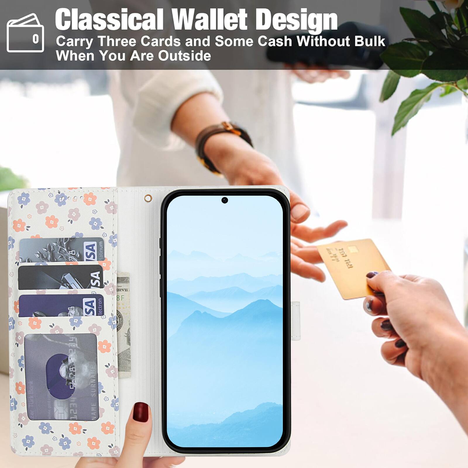 Classical Wallet Design  
Carry Three Cards and Some Cash Without Bulk When You Are Outside