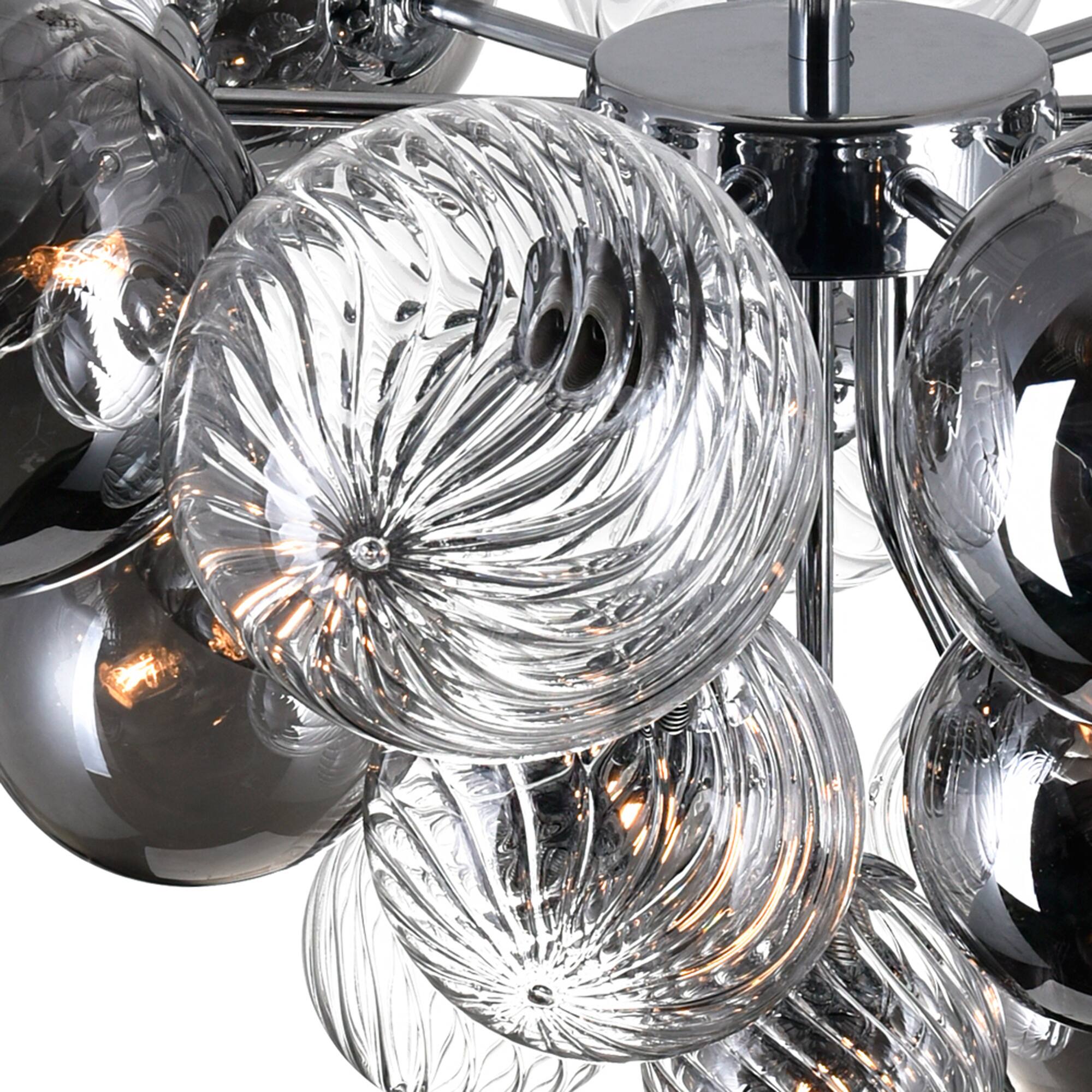 Back. CWI Lighting - Pallocino 10 Light Flush Mount With Chrome Finish - Chrome.