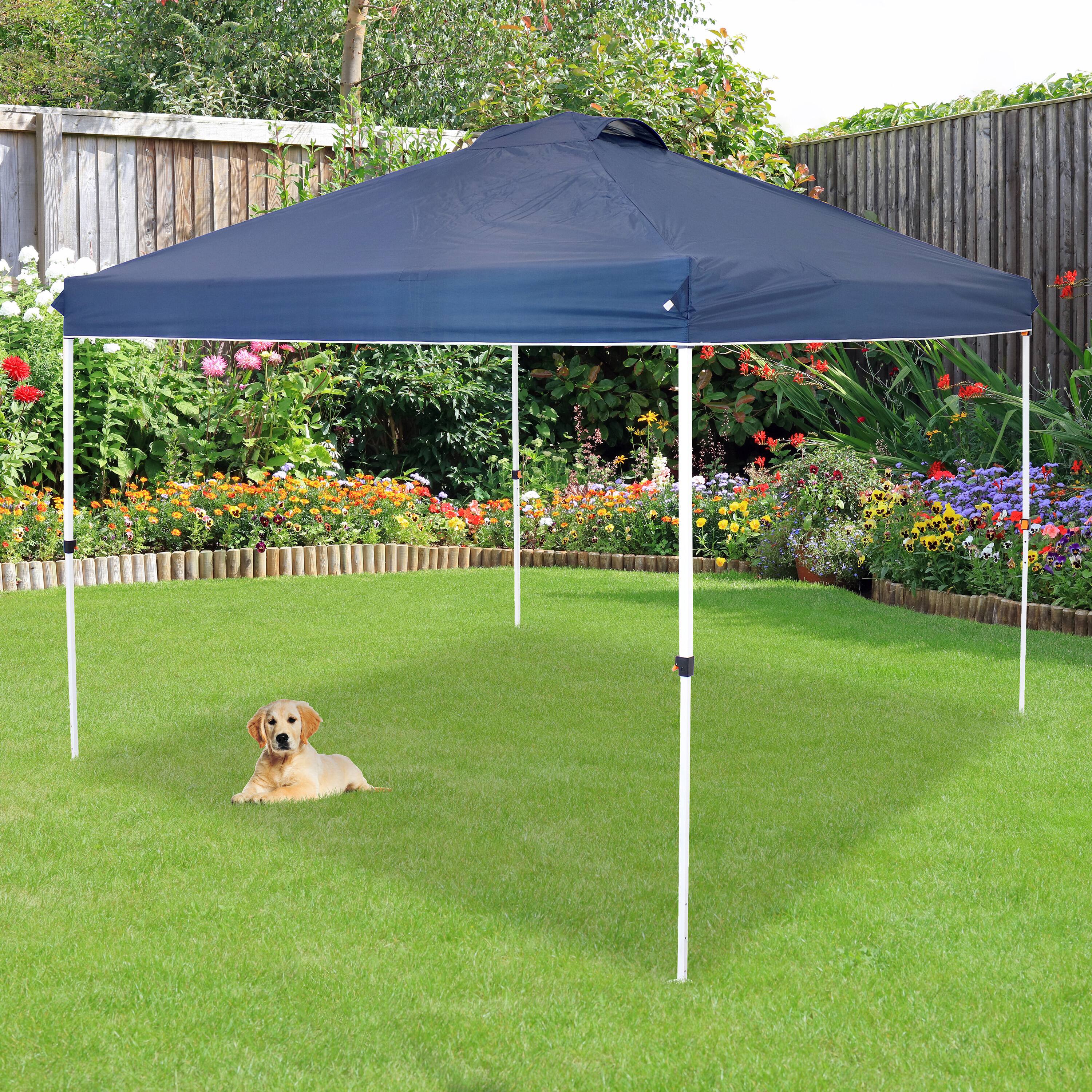 Alt View 9. Sunnydaze - 10x10 ft Fabric Replacement Pop-Up Canopy Shade with Vent - Blue.