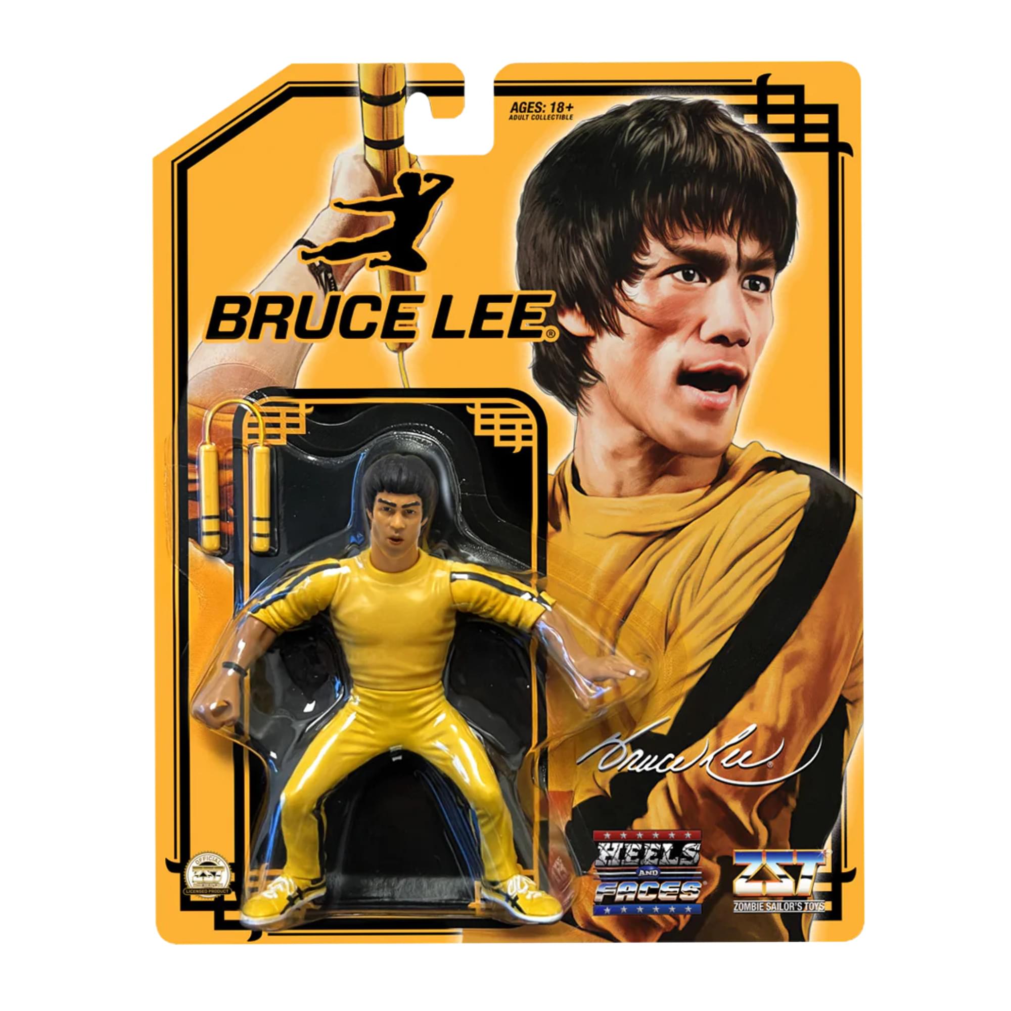 AGES: 18+ ADULT COLLECTIBLE

BRUCE LEE

HEELS AND FACES

ZST

ZOMBIE SAILOR'S TOYS