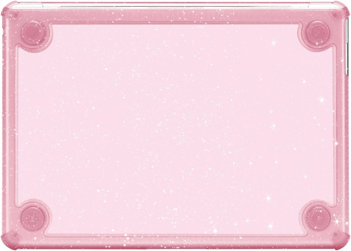 Alt View 3. mosiso - For MacBook Air 13.6 inch M5 A3449 M4 A240 M3 A3113 M2 A2681 2026-2022, Glitter Plastic Hard Shell with TPU Bumper - Chalk Pink.