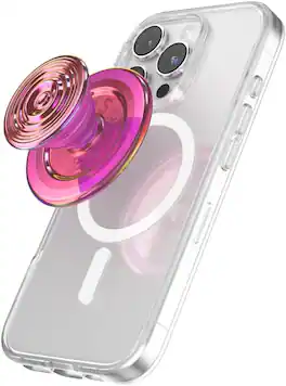 PopSockets - Magnetic Phone Grip with MagSafe, Magnetic Adapter Ring Included - Ripple Iridescent