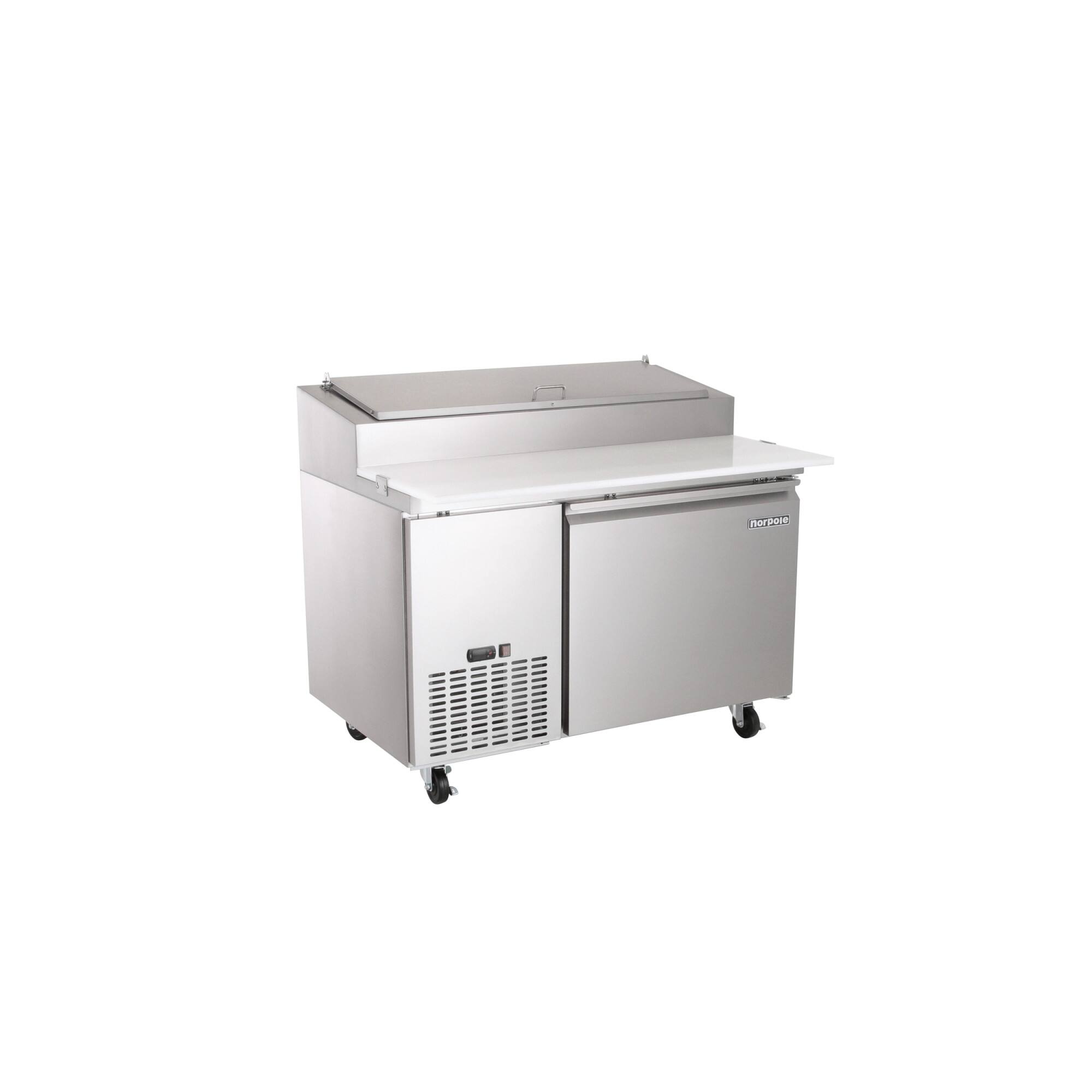 Alt View 4. Magic Chef - Commercial 13.8 cu. ft. Single Door Pizza Refrigerator in Stainless Steel - Stainless Steel.
