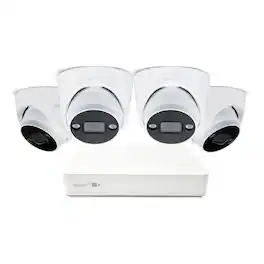 Swann - AdvancedX 5MP Series / 8ch NVR / 1TB / 4x ADVX5MPD 5MP Spotlight Dome IP Cameras - White