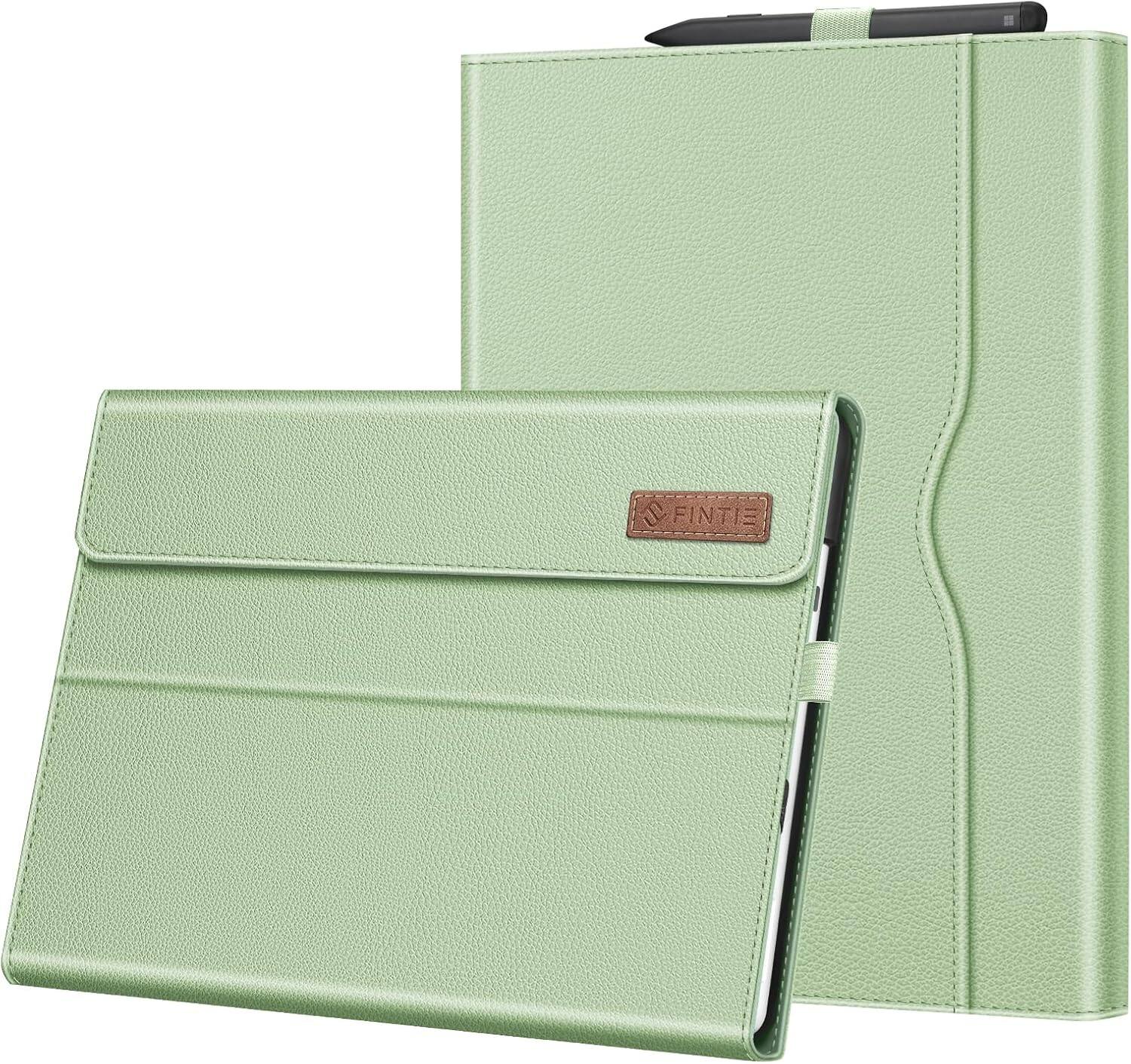 Fintie - Portfolio Case for 13 inch Microsoft Surface Pro 12th (2026)/11th/10/9, Multiple Angle Viewing Business Cover - Mint Green