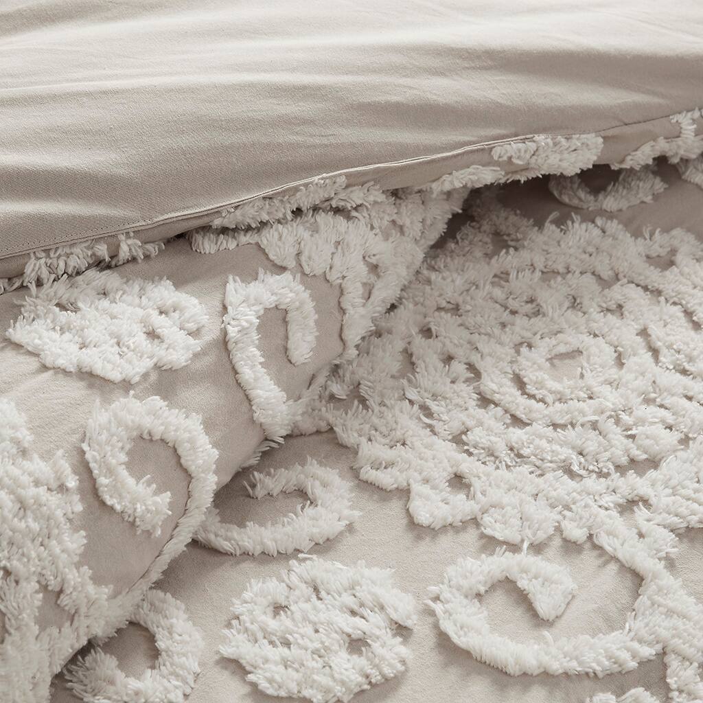 Alt View 5. Gracie Mills - Gracie Mills Lito Mini Cotton Duvet Set - Taupe.