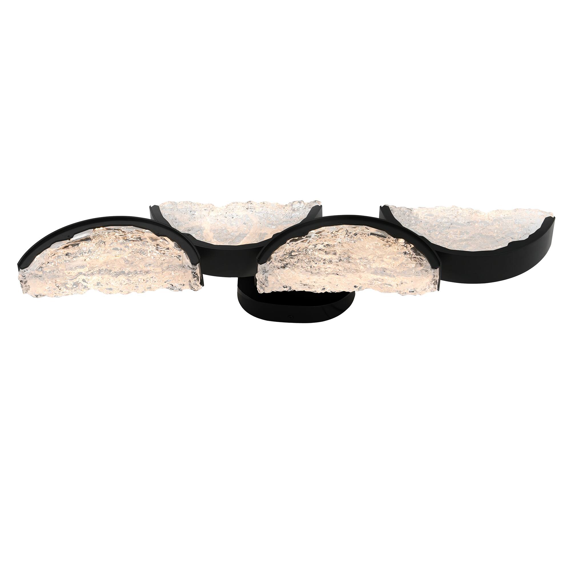 Alt View 1. CWI Lighting - Moon Integrated LED Black Wall Light - Black.