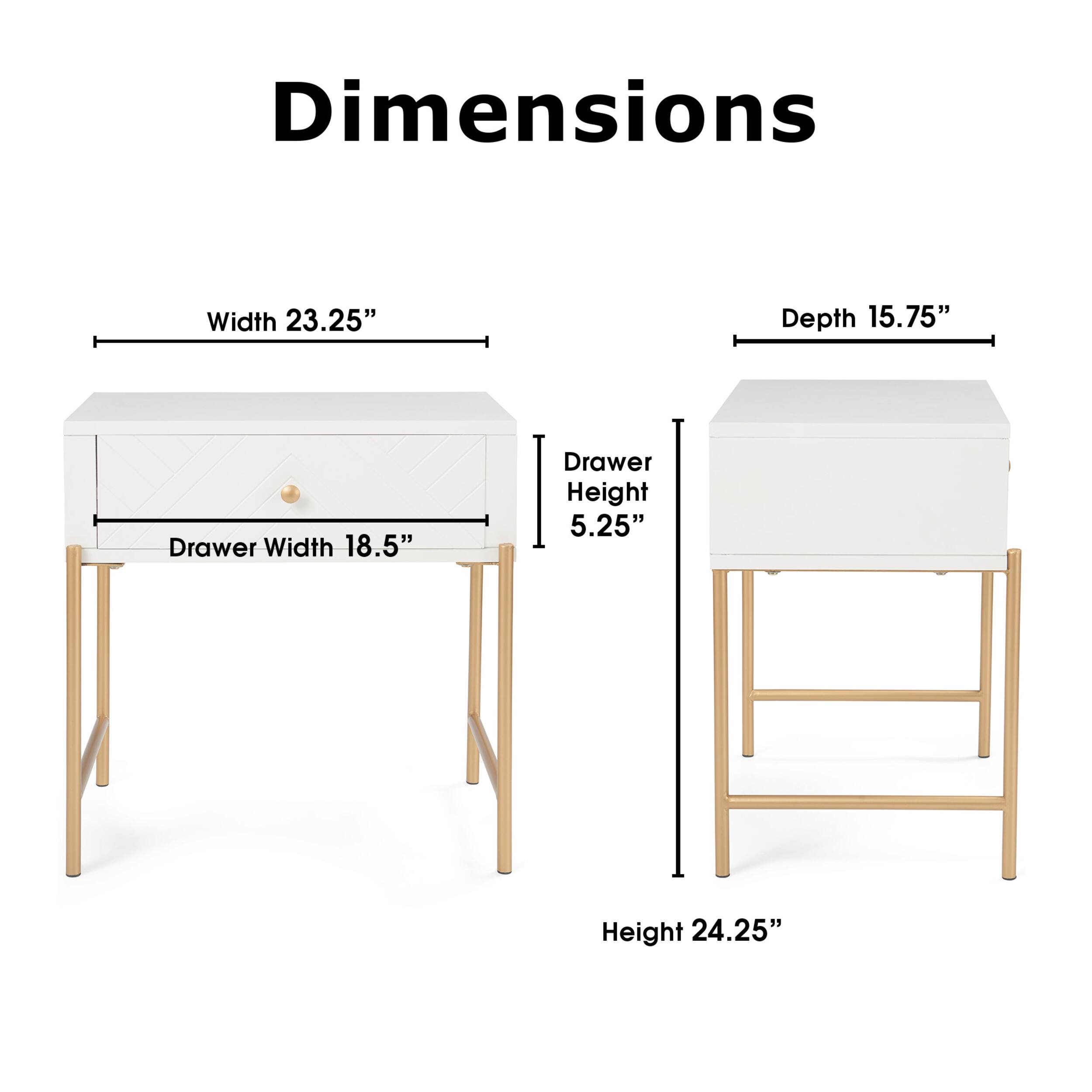Left. Adore Decor - Jupiter Side Table - White and Gold.