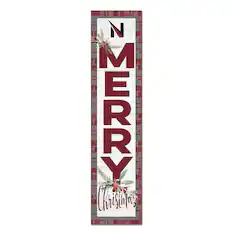 Front. Jardine - Northwestern Ohio Racers 12'' x 48'' Outdoor Merry Christmas Leaner - White.