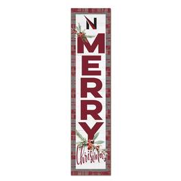 Jardine - Northwestern Ohio Racers 12'' x 48'' Outdoor Merry Christmas Leaner - White
