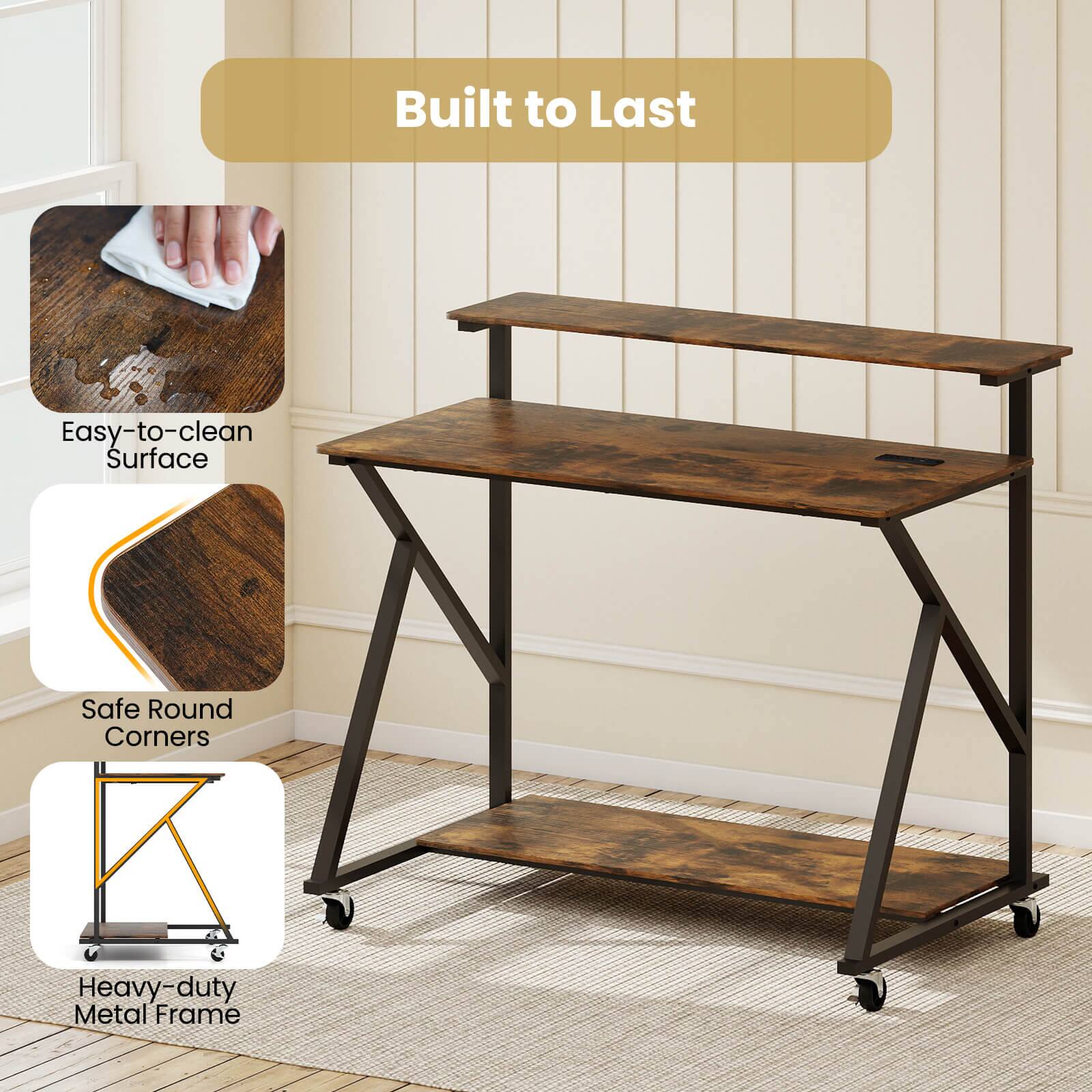 Built to Last  
Easy-to-clean Surface  
Safe Round Corners  
Heavy-duty Metal Frame